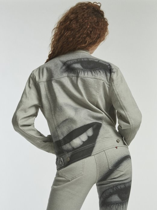 Guess Shopping Maxi Print Traper Jakna Bijela Multi