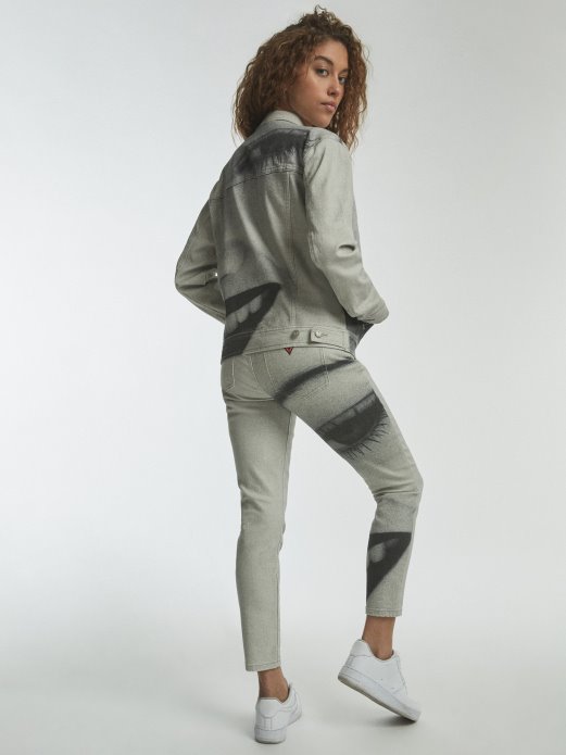 Guess Shopping Maxi Print Traper Jakna Bijela Multi