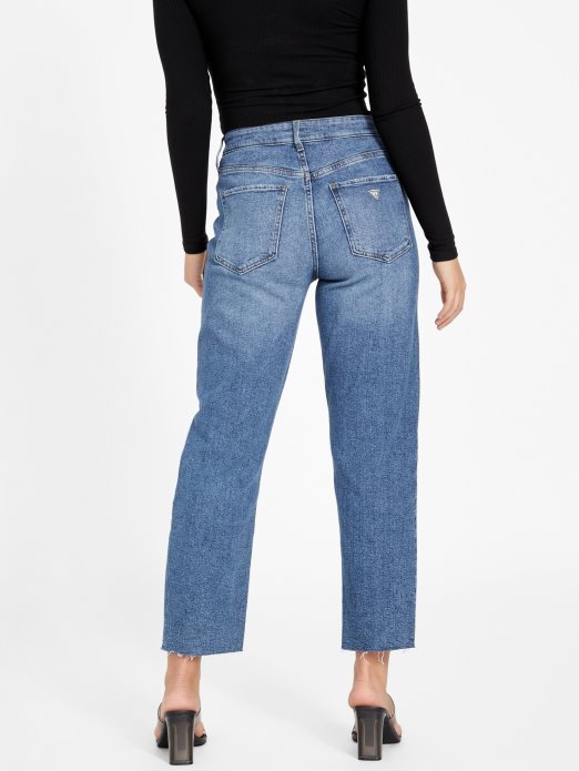 Guess Shopping Medium Uništena Doja Distressed Ravne Traperice