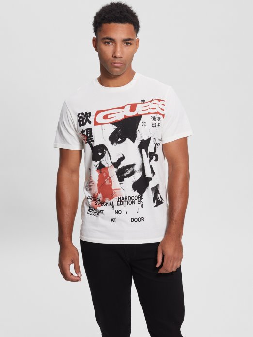 Guess Shopping Midnight Show Tee Aspen Bijela