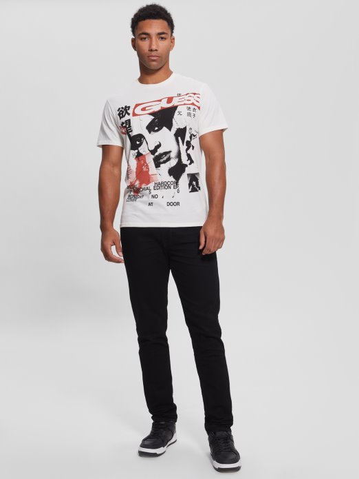 Guess Shopping Midnight Show Tee Aspen Bijela