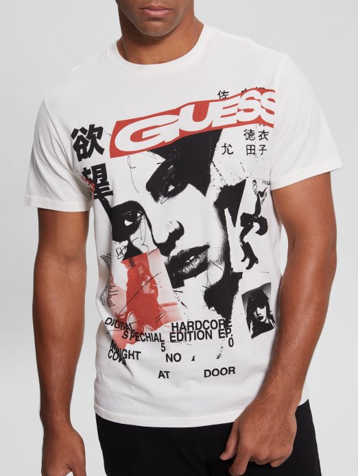 Guess Shopping Midnight Show Tee Aspen Bijela