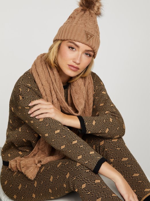 Guess Shopping Mocha Pletana Pom Or