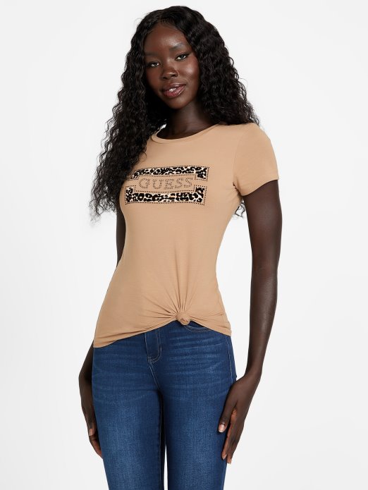 Guess Shopping Mokri Pijesak Capri Majica S Logotipom