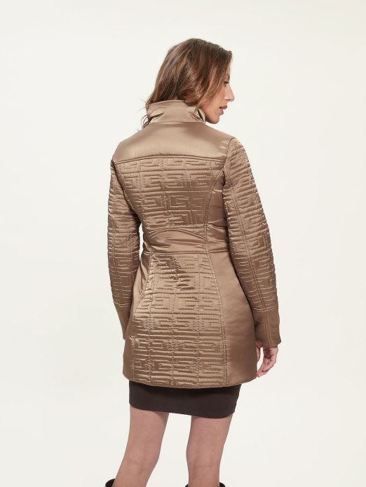 Guess Shopping Mokri Pijesak Prošivena Jakna S Višenamjenskim Parangalom