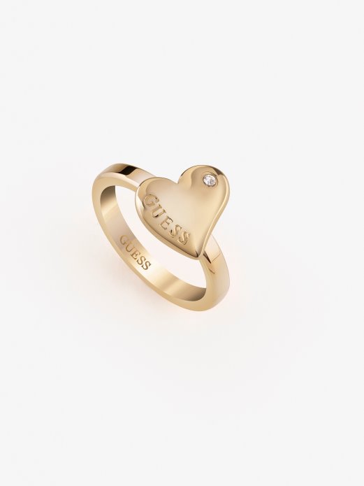Guess Shopping Multi Gold Fluid-hearts-ring