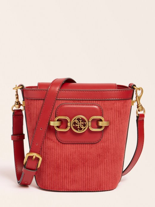 Guess Shopping Narančasta Hensely Cord Bucket Bag