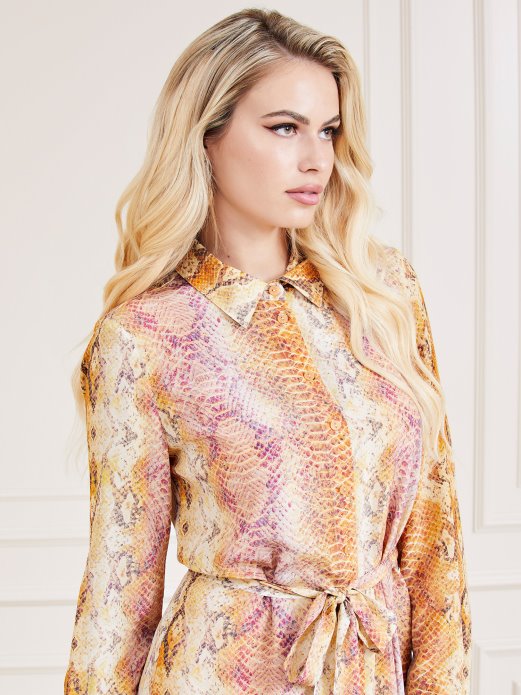 Guess Shopping Narančasta Marciano Svilena Haljina