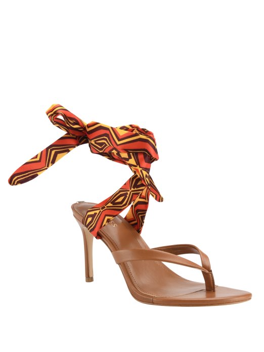 Guess Shopping Narančaste Presta šal Sandale S Petom