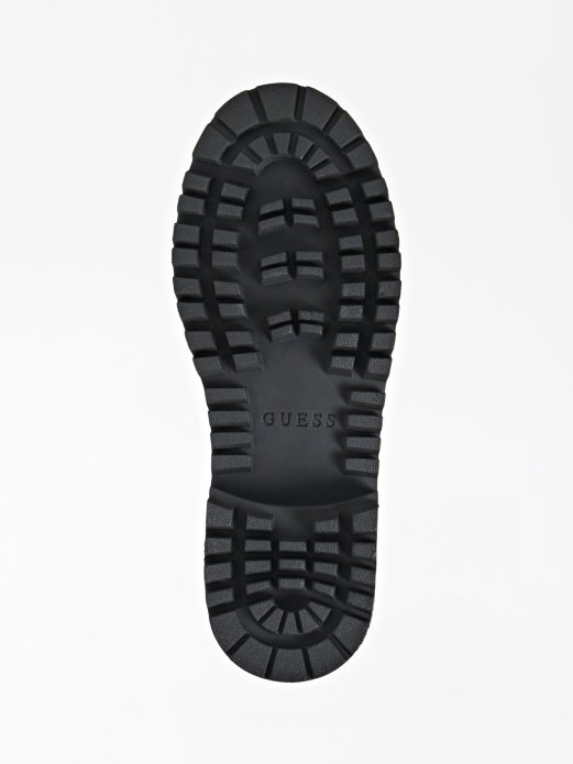 Guess Shopping Olone Crna Borbena čizma Od Prave Kože