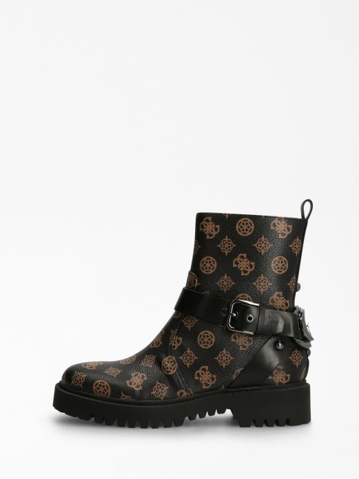 Guess Shopping Oracia 4g Peony Logo Gležnjača Smeđa