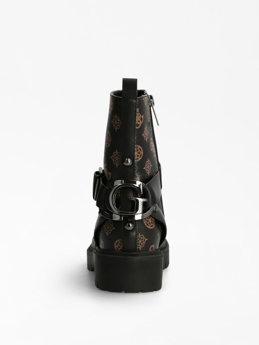 Guess Shopping Oracia 4g Peony Logo Gležnjača Smeđa