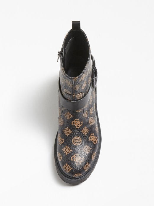 Guess Shopping Oracia 4g Peony Logo Gležnjača Smeđa