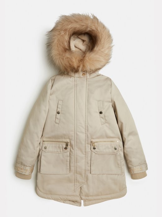 Guess Shopping Parka S Kapuljačom Bež