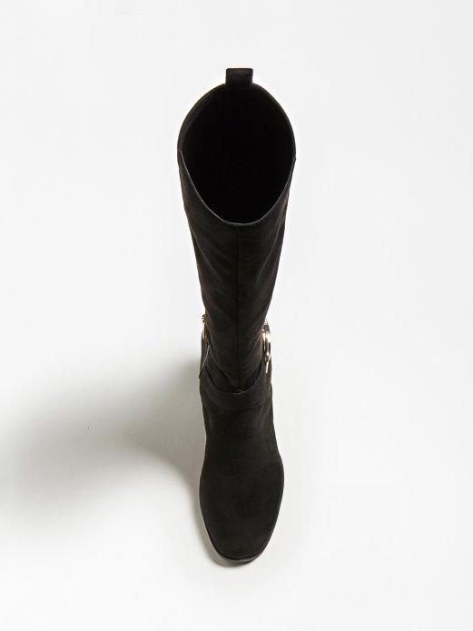 Guess Shopping Paxley čizme Od Antilopa Crne