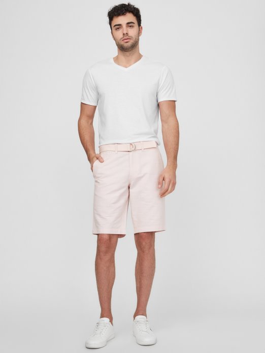 Guess Shopping Pink Pearl Culver Kratke Hlače S Remenom