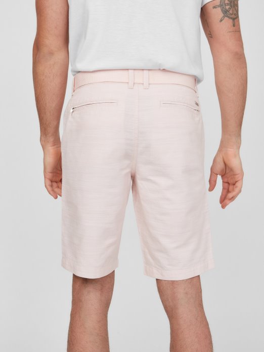 Guess Shopping Pink Pearl Culver Kratke Hlače S Remenom