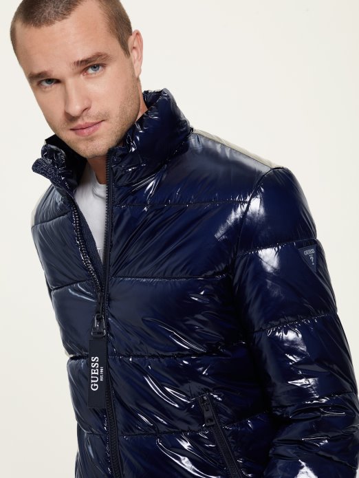 Guess Shopping Plava Elegantna Tekuća Pufer Jakna