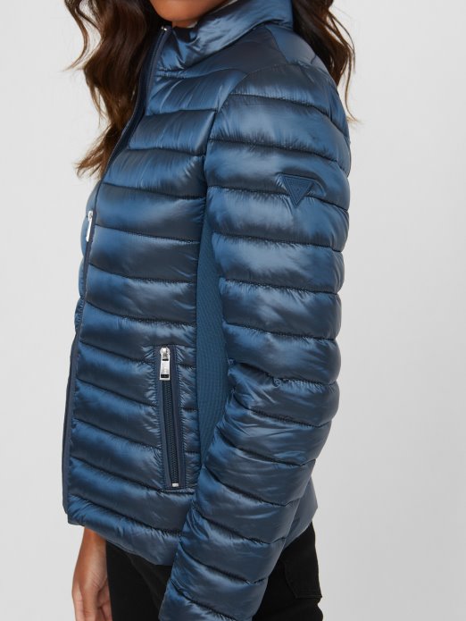 Guess Shopping Plava Struja Flora Podstavljena Jakna