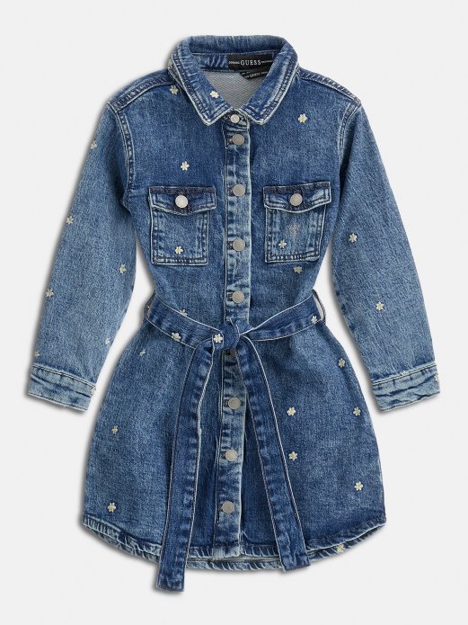 Guess Shopping Plava Vezena Haljina