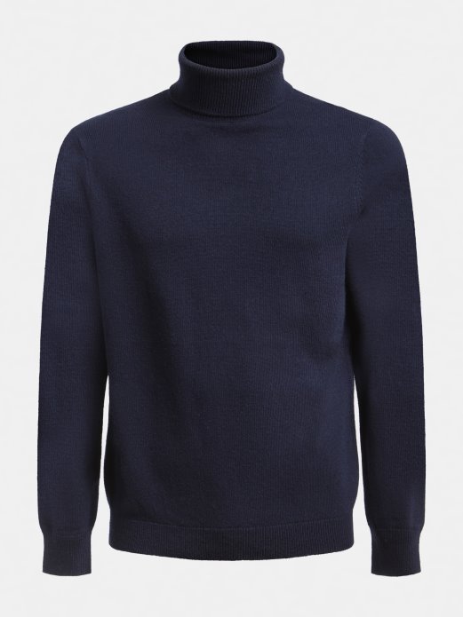 Guess Shopping Plavi Džemper S Kornjačevim Ovratnikom Od Mješavine Vune