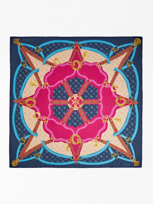 Guess Shopping Plavi Multi 4g Božur Logo Kefiah