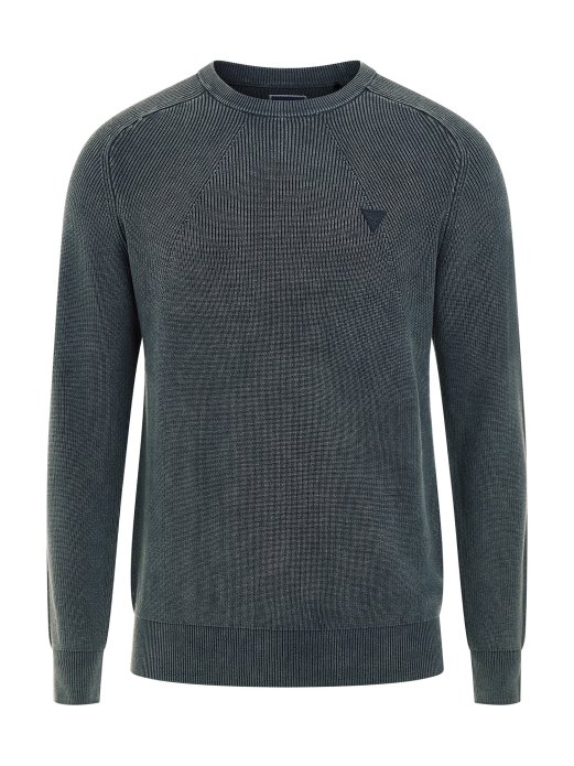 Guess Shopping Plavi Rebrasti Pleteni Džemper