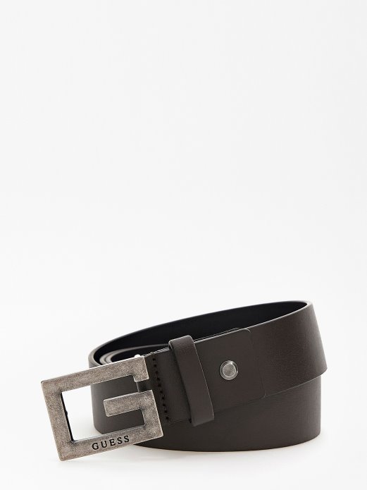 Guess Shopping Pravi Kožni Remen Smeđi