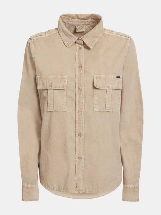 Guess Shopping Prednji Džepovi Košulja Bež