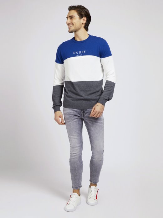 Guess Shopping Prugasti Džemper Plavi Multi