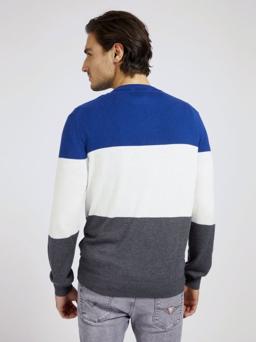 Guess Shopping Prugasti Džemper Plavi Multi