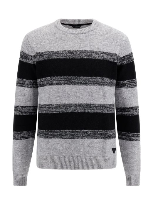 Guess Shopping Prugasti Džemper Sivi