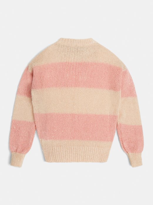 Guess Shopping Prugasti Pulover Multi Pink