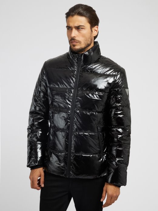 Guess Shopping Puffer S Efektom Crne Tekućine