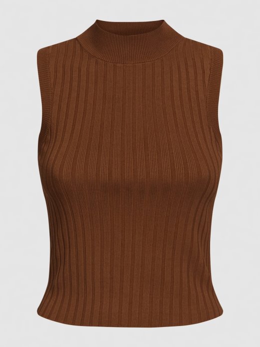 Guess Shopping Pulover S Kornjačevim Ovratnikom Smeđi