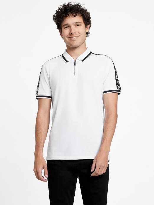 Guess Shopping Pure White Eco Jon Zip Polo