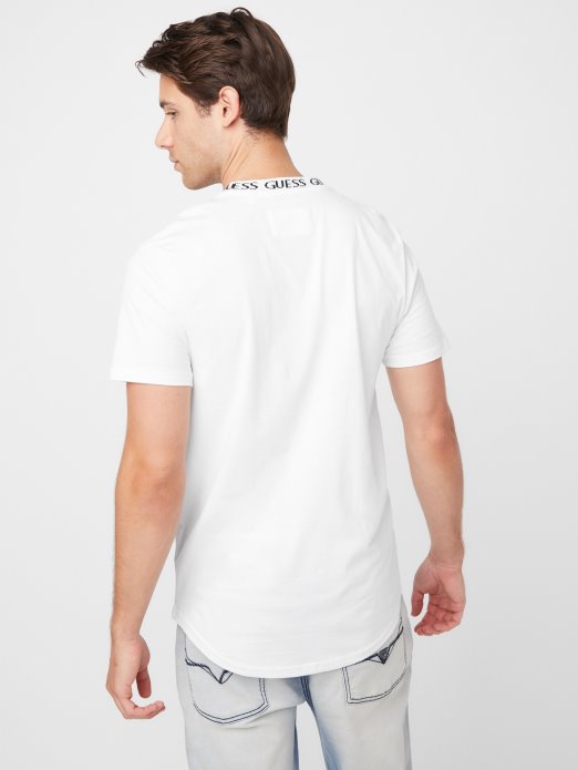 Guess Shopping Pure White Ronnie Logo Crewneck