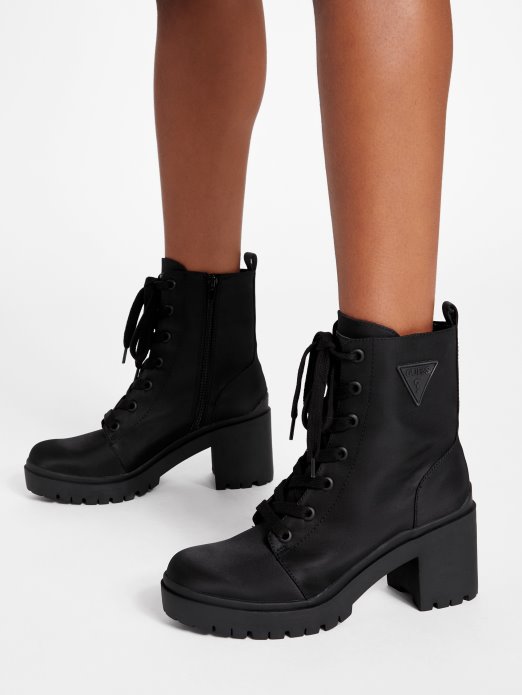 Guess Shopping Quincy Najlonske čizme S Petom Crne1