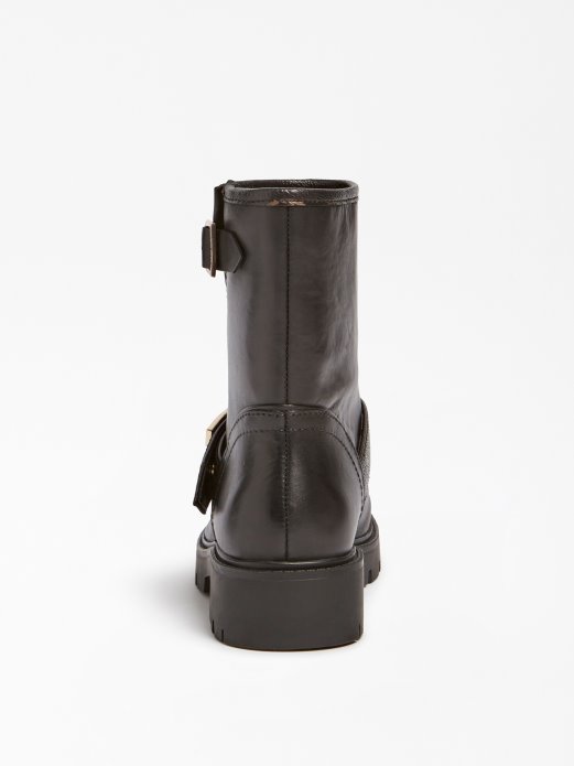 Guess Shopping Ragner Biciklistička čizma Od Prave Kože Smeđa