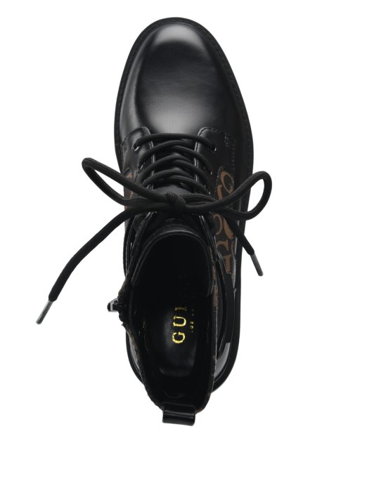 Guess Shopping Ravne Borbene čizme Crne1