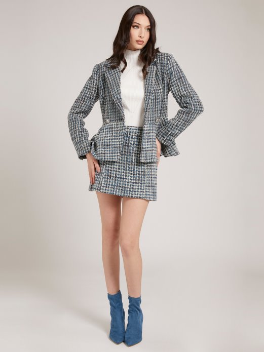 Guess Shopping Rebrasti Džemper S Kornjačinom Bijeli