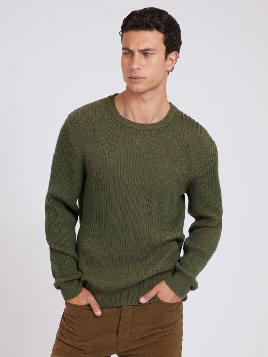 Guess Shopping Rebrasti Džemper Zeleni