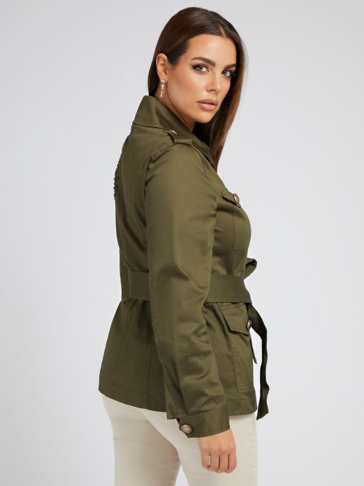 Guess Shopping Rhinestones Emboidery Terenska Jakna Zelena