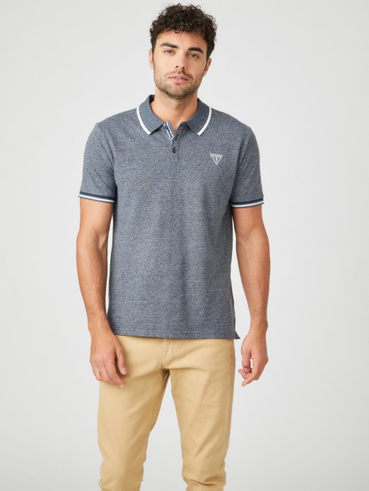 Guess Shopping Richie Polo Silk Blue Multi