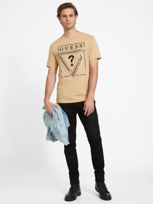 Guess Shopping Ricky Logo Tee Toast Taupe