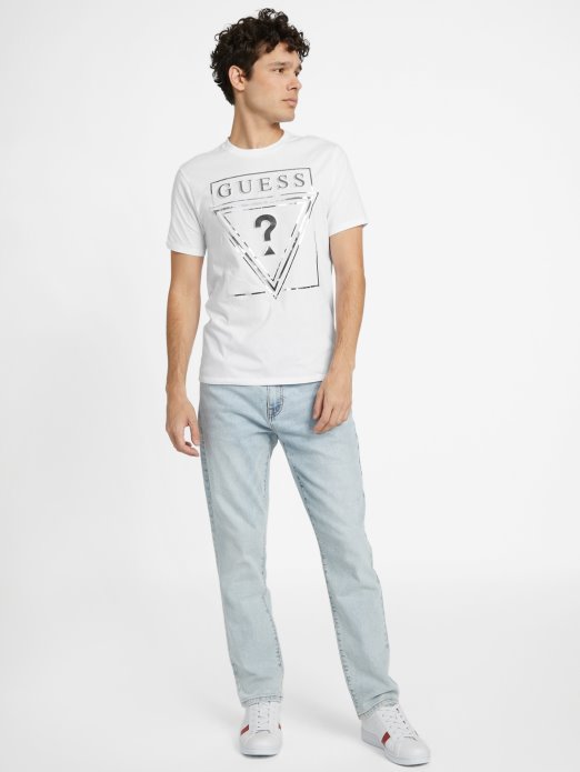 Guess Shopping Ricky Majica S Logotipom čisto Bijela