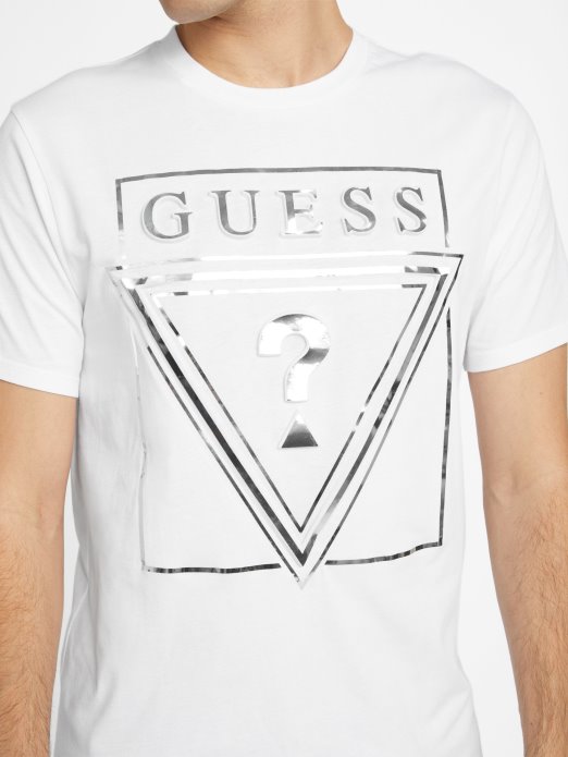 Guess Shopping Ricky Majica S Logotipom čisto Bijela