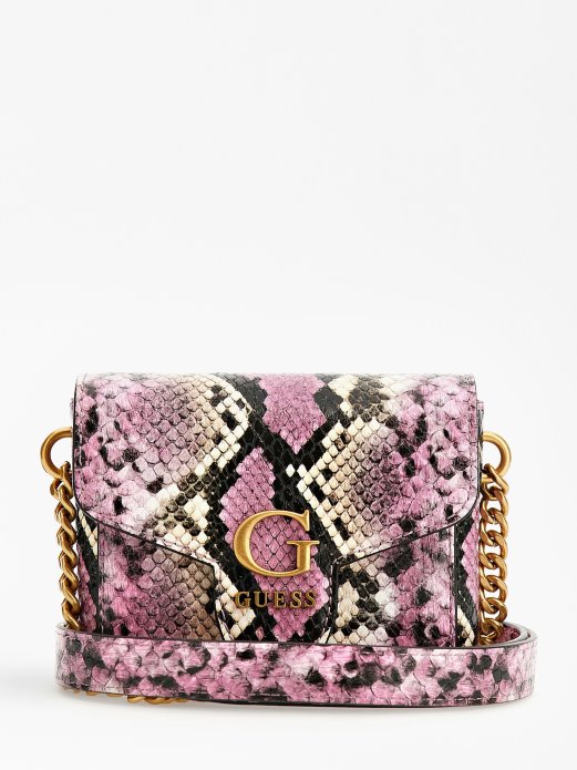 Guess Shopping Roza Shenny Python Print Mini Crossbody