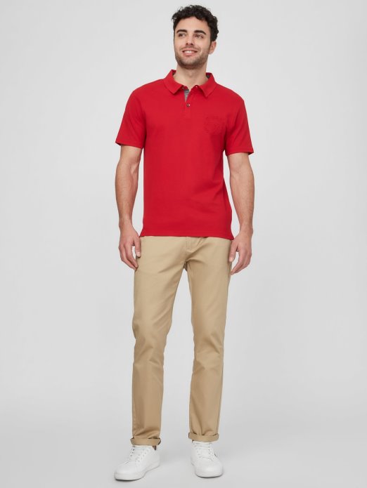 Guess Shopping Rugby Red Keith Polo