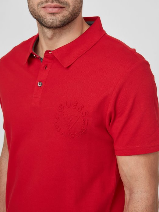 Guess Shopping Rugby Red Keith Polo